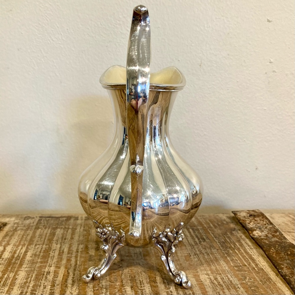 Silver Plated Creamer Reed & Barton Winthrop Pumpkin #1795 Cottagecore Kitchen - Picture 3 of 14